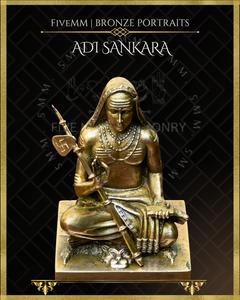 Adi Shankaracharya - 3" Panchaloha Bronze Icon