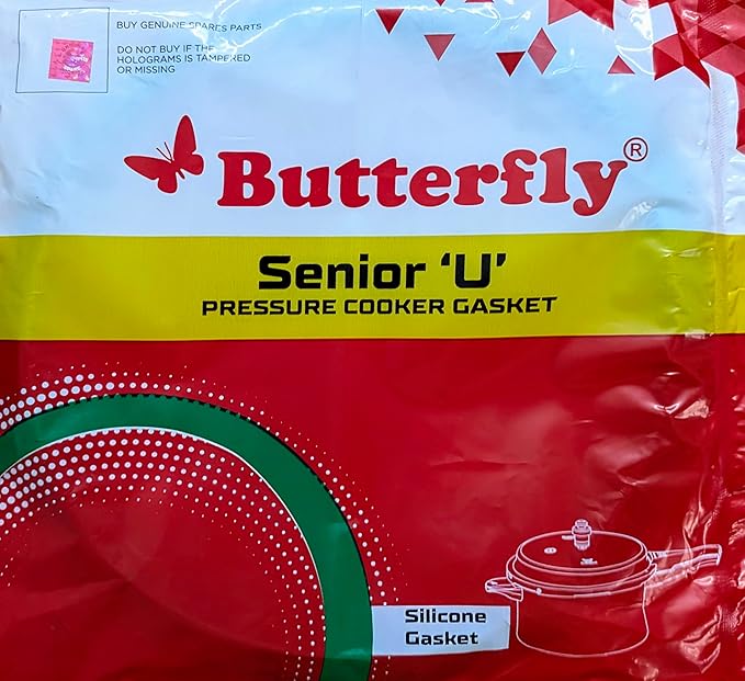 Butterfly Senior U Silicone Gasket For 10L Pressure Cookers Compatible with Butterfly Blueline/Curve/Cute (7.5/10 Litre) Stainless Steel Pressure Cookers and Pressure Pan (4.5 Litre)