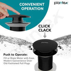 Plantex Solid Brass Waste Coupling for Washbasin/Coupling 3 inch/Full Thread Waste Coupling Black - Pack of 1 (Matt Black)-5
