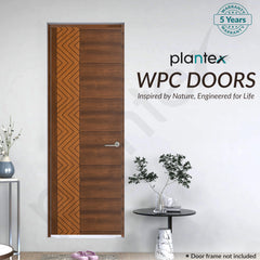 Plantex WPC Doors for Bathroom (25 mm - Thickness)/Termiteproof Bathroom Door/2.25x6.75 Feet Wooden Finished Door for Home/Balcony/Office/Kitchen, Density-550 (27x81 inch,20 kg- Ember Pattern)-5