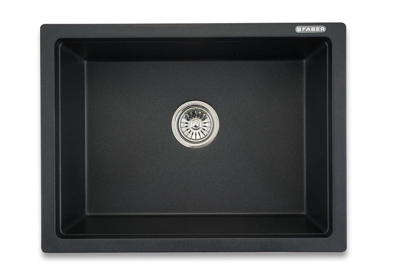 Faber Verona Ingranite24"X18"Single Bowl Sink|Includes Plumbing Waste Kit|25 Years Warranty|Silent,Scratch,Dent&Heat Res