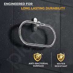Plantex Towel Ring for Bathroom/Pure Brass Towel Holder/Towel Stand/Hanger/Bathroom Accessories - Pack of 1 (APS-GIA-05, Chrome)-6