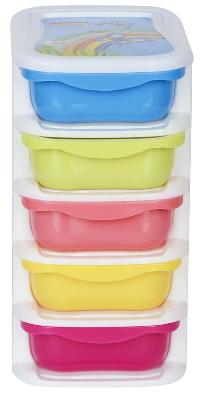 ARISTO Chest of Drawers (Matte Multi-Colored Sigma Drawer 5), 19 x 13 x 24 cm (L x W x H), Multicolour, Standard