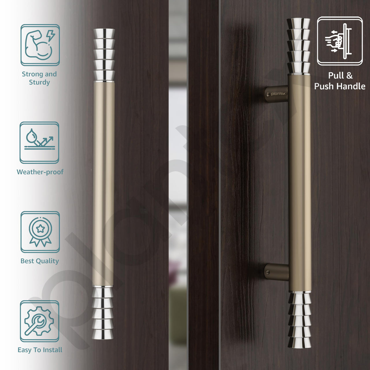 Plantex Door Handle/Stainless Steel 14 inch Main Door Handle/Pull-Push Handle for Home & Office/3 Years Warranty Pack of 2 (Satin White)-6