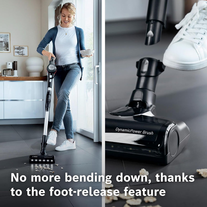 Bosch Unlimited 7 Cordless Vacuum Cleaner with Rechargeable 3.0 Ah Battery and FlexTube, LED Lighting, 10-Year Motor Warranty, in Graphite