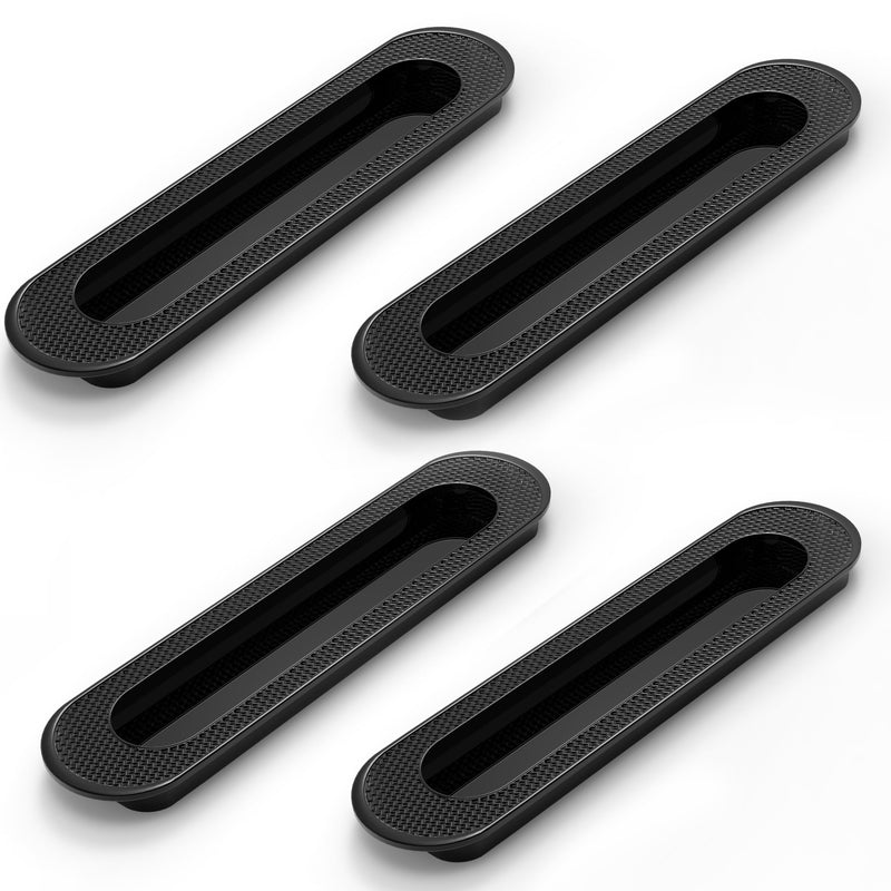 Plantex Sliding Door Handle/Concealed Handle for Sliding Door/160mm Concealed Handle for Wardrobe/Kitchen Cabinet - Pack of 4 (Black) (Model APS-DTC-3770)-1