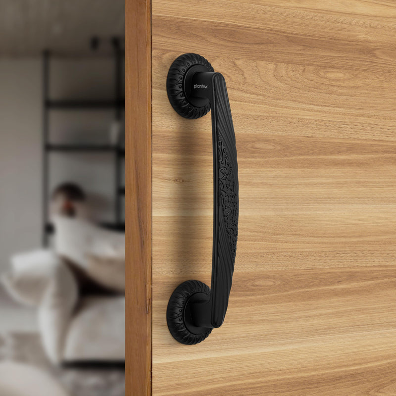 Plantex Door Handle/10 Inch Main Door Handle/Handle for Wooden Door/Pull-Push Door Handle/Door Accessories/3 Years Warranty (Pack of 1, Black)-1