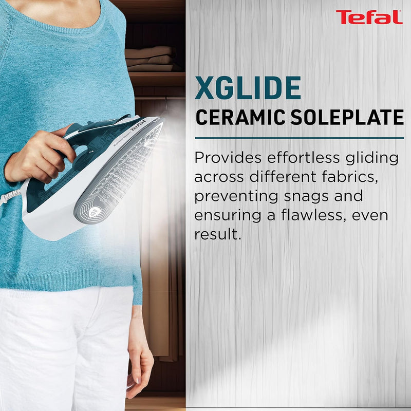 Tefal Express Steam Iron | No.1 Ironing Brand in Europe | 2400W | X-Glide Ceramic Soleplate | 210g/min Boost | 40g/min Steam | Wrinkle Remover | 2-Year Warranty