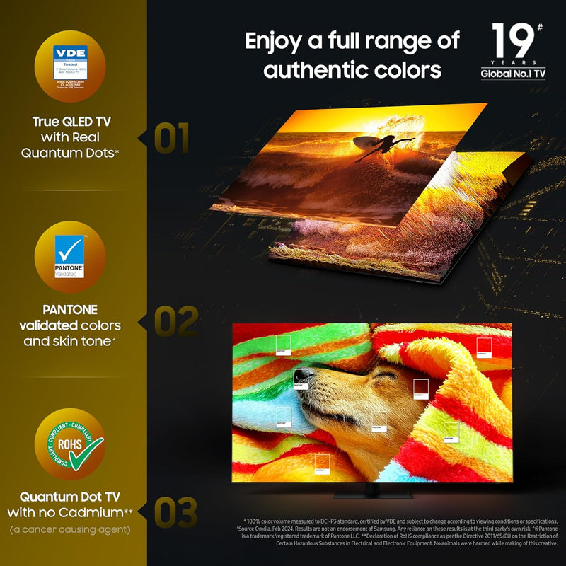 Samsung 163 cm (65 inches) Vision AI 4K Ultra HD Smart QLED TV QA65QEF1AULXL