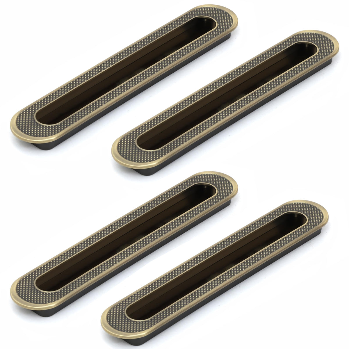 Plantex Sliding Door Handle/Concealed Handle for Sliding Door/224mm Concealed Handle for Wardrobe/Kitchen Cabinet - Pack of 4 (Brass Antique) (Model APS-DTC-3770)-1