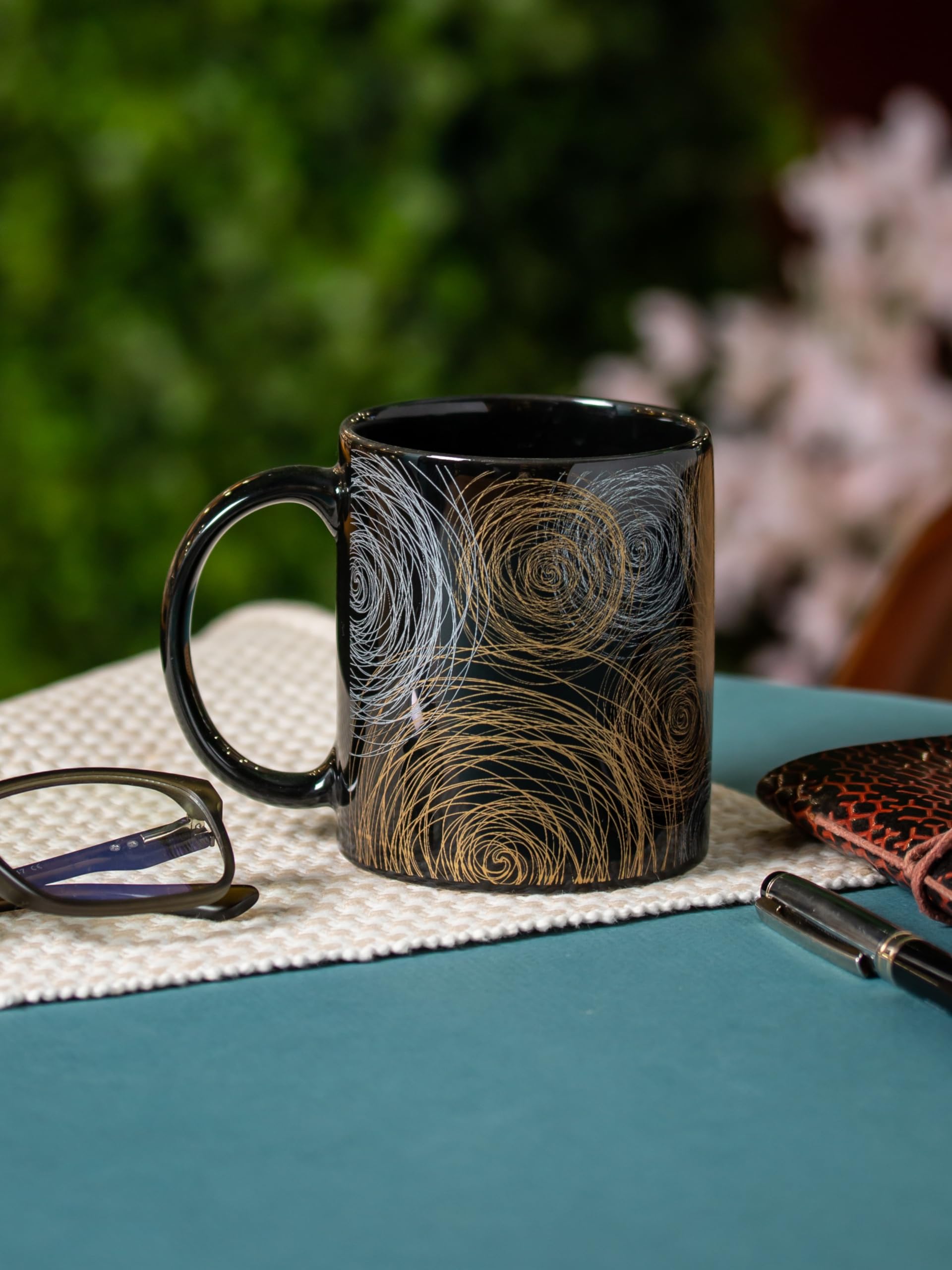 Clay Craft Fine Ceramic Swiss Pebble Printed Milk/Coffee Mug 1 Pc Tea Mugs, Mugs for Gift, Ceramic Tea Cups, Reusable, Dishwasher, Freezer & Microwave Safe Mugs (Set of 2)