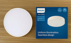 Philips LED Glow Surface Downlight Metal Body, Trim Less Sleek and Energy-efficient Surface Mount Light (3000k - Warm white, B0FLQ9MFMF)