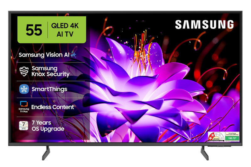 Samsung 138 cm (55 inches) QE1D Series 4K Ultra HD QLED Smart TV QA55QE1DAULXL (Black)