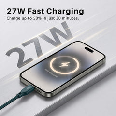 Philips DLC4130LT/94 27W iPhone Original Type-C to Lightning Fast Charging Cable (1m, Crystal Teal)