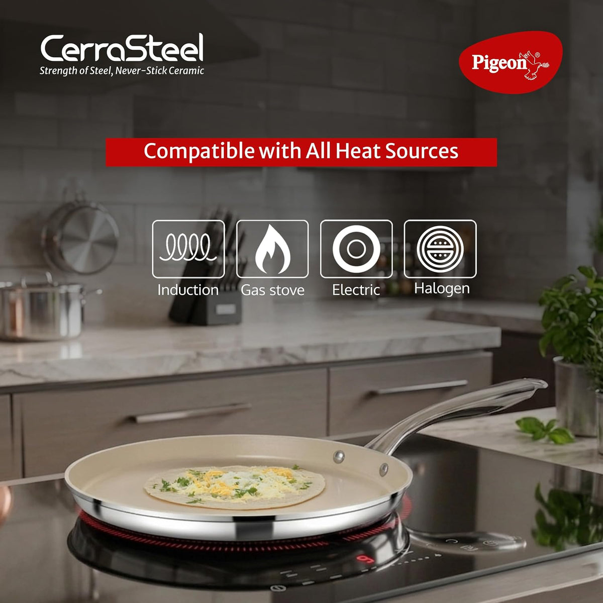 Pigeon Cerrasteel Ceramic Coated Non-Stick Flat Tawa