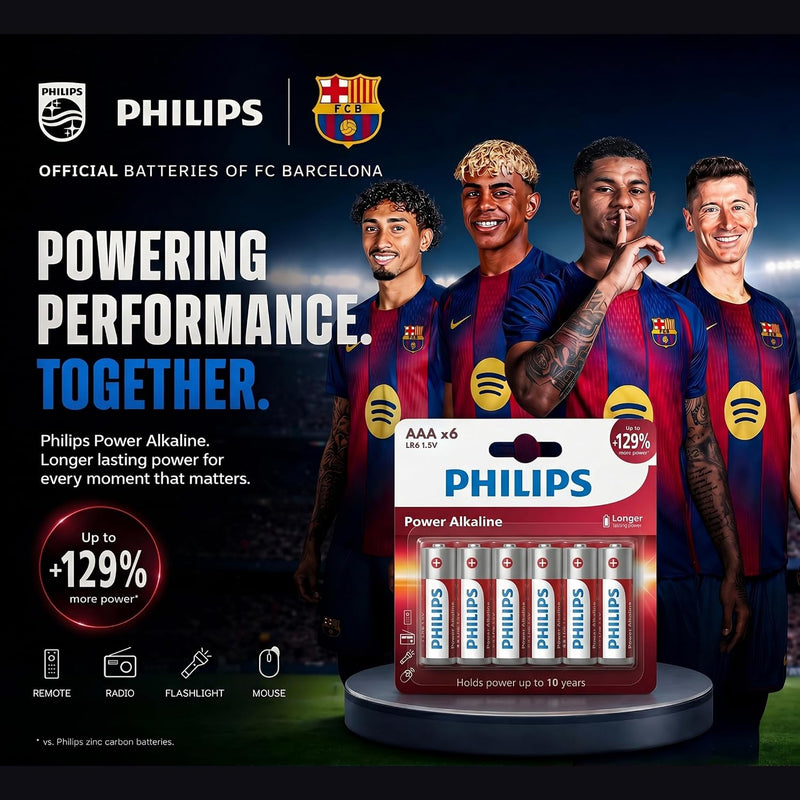 Philips LR03P6B/94 AAA Power Alkaline Battery (Pack of 6)