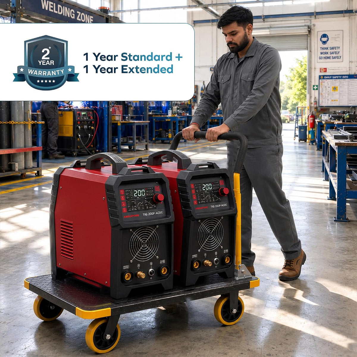Corvids 200 Kg Heavy-Duty Folding Metal Hand Platform Trolley/Truck | 2-Year Warranty | Portable & Compact Industrial Dolly Cart with 360 Rotating Wheels for Home, Office & Warehouse Use