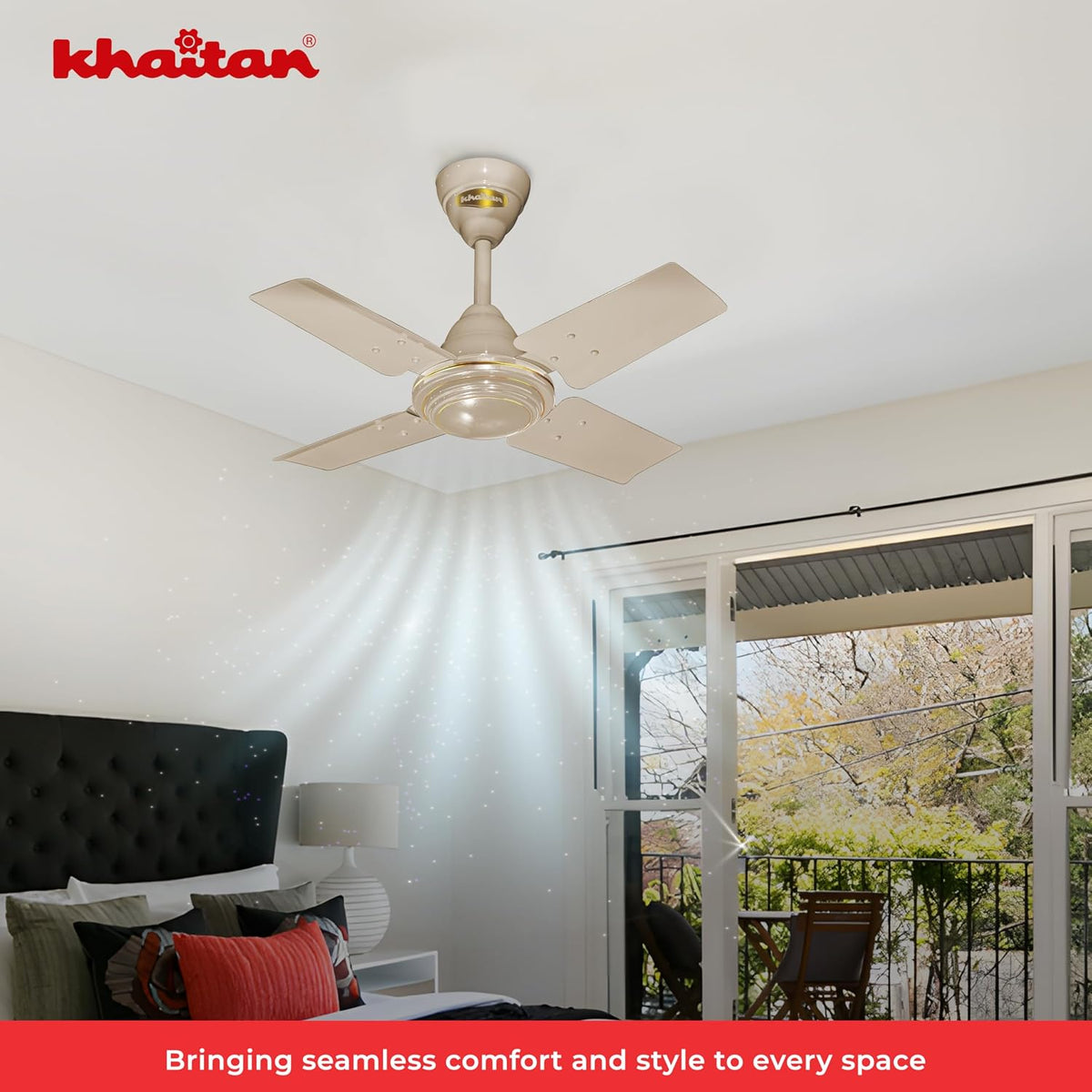 Khaitan Bullet Norwester 600 mm High Speed Ceiling Fan (Off White)-5