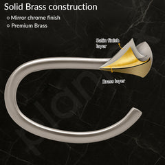 Plantex Smero Pure Brass Towel Hanger for Wash Basin/Hand Towel Hanger/Bathroom Accessories - Effect(Satin Matt)-6