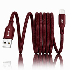 Philips DLC4150AI/94 18W Type-A to Type-C Fast Charging Cable (1.5m, Iron Red)