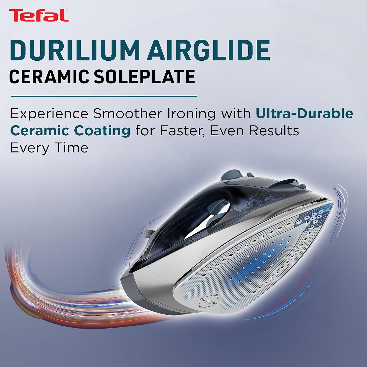 Tefal Express Steam+ Iron | No.1 Ironing Brand in Europe | 2600W | Durilium Technology | Ceramic Soleplate | 190g/min Boost | Vertical Steam | Auto Shut-Off | 2-Year Warranty