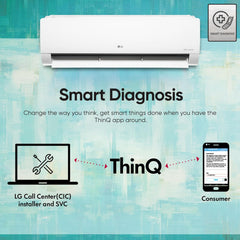LG 1 Ton 5 Star AI Dual Inverter Split Ac (Copper, Super Convertible 6-In-1 Cooling, 4 Way Swing, HD Filter with Anti-Virus Protection, Faster Cooling & Energy Saving, TS-Q14YNZE, White)