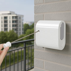 Plantex Retractable Single Row Clothesline/Indoor - Outdoor Clothesline/Lockable Cloths Line - Approx 4.1 Meter (13.45 ft.) - (20 kg Capacity) (White)-1