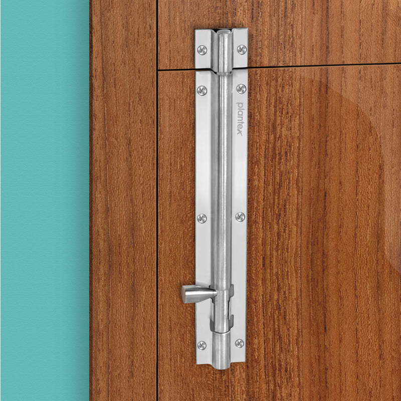 Plantex Stainless Steel Tower Bolt/Tower Bolt for Home,Offices Doors and Windows/Tower Bolt for Main Door/Door Latch/Kundi/Chitakini/Door Latch for Windows - Pack of 6 (Matt Finish, 8 inch)-5