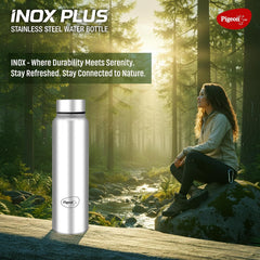 Pigeon by Stovekraft Inox Hydra Plus Stainless Steel Drinking Water Bottle 900 ml - Silver (1 year Warranty)