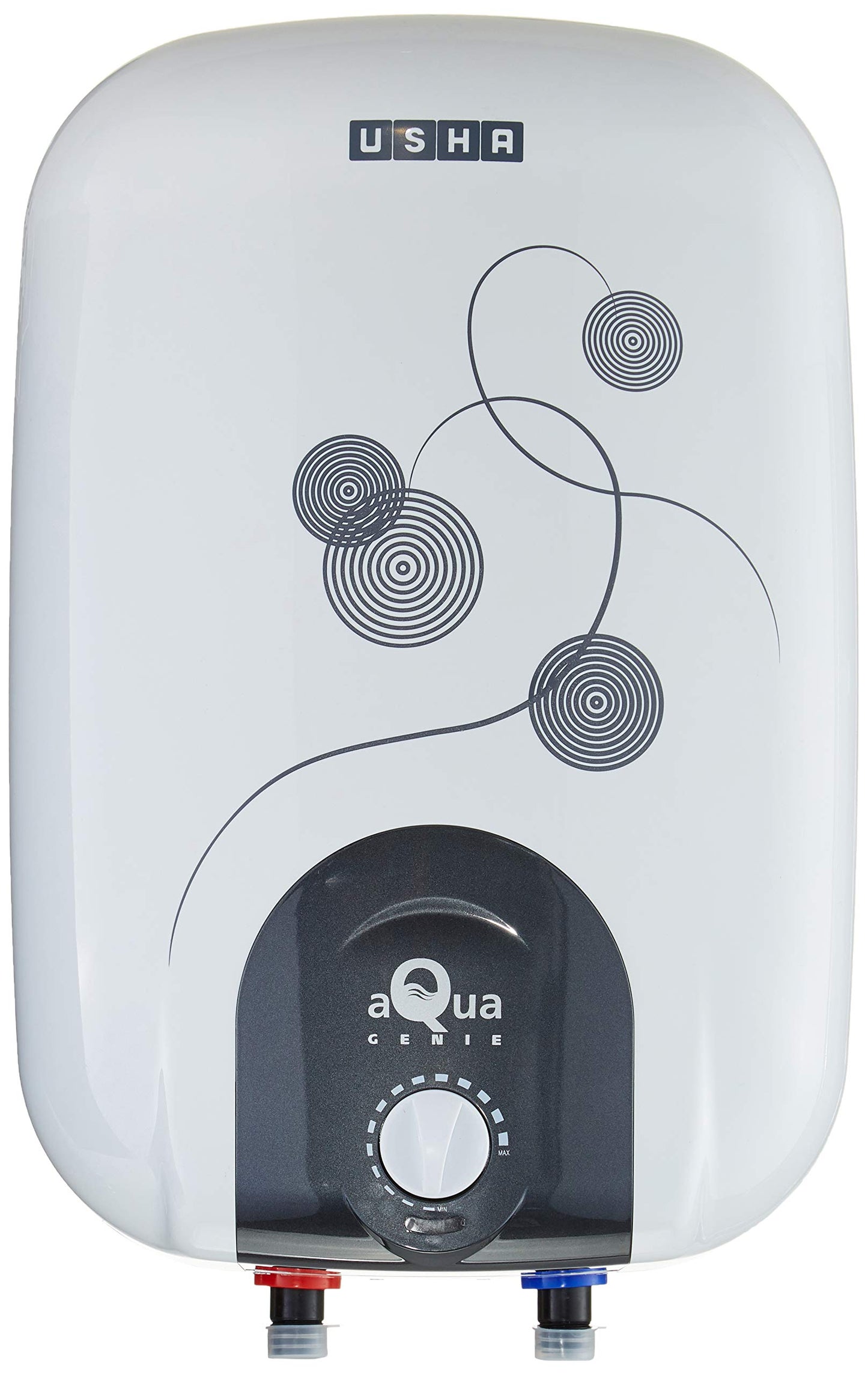 Usha Aquagenie 6 LTR 2500-Watt 5 Star Storage Water Heater (Ivory Wine),with Free Installation and Connection Pipes