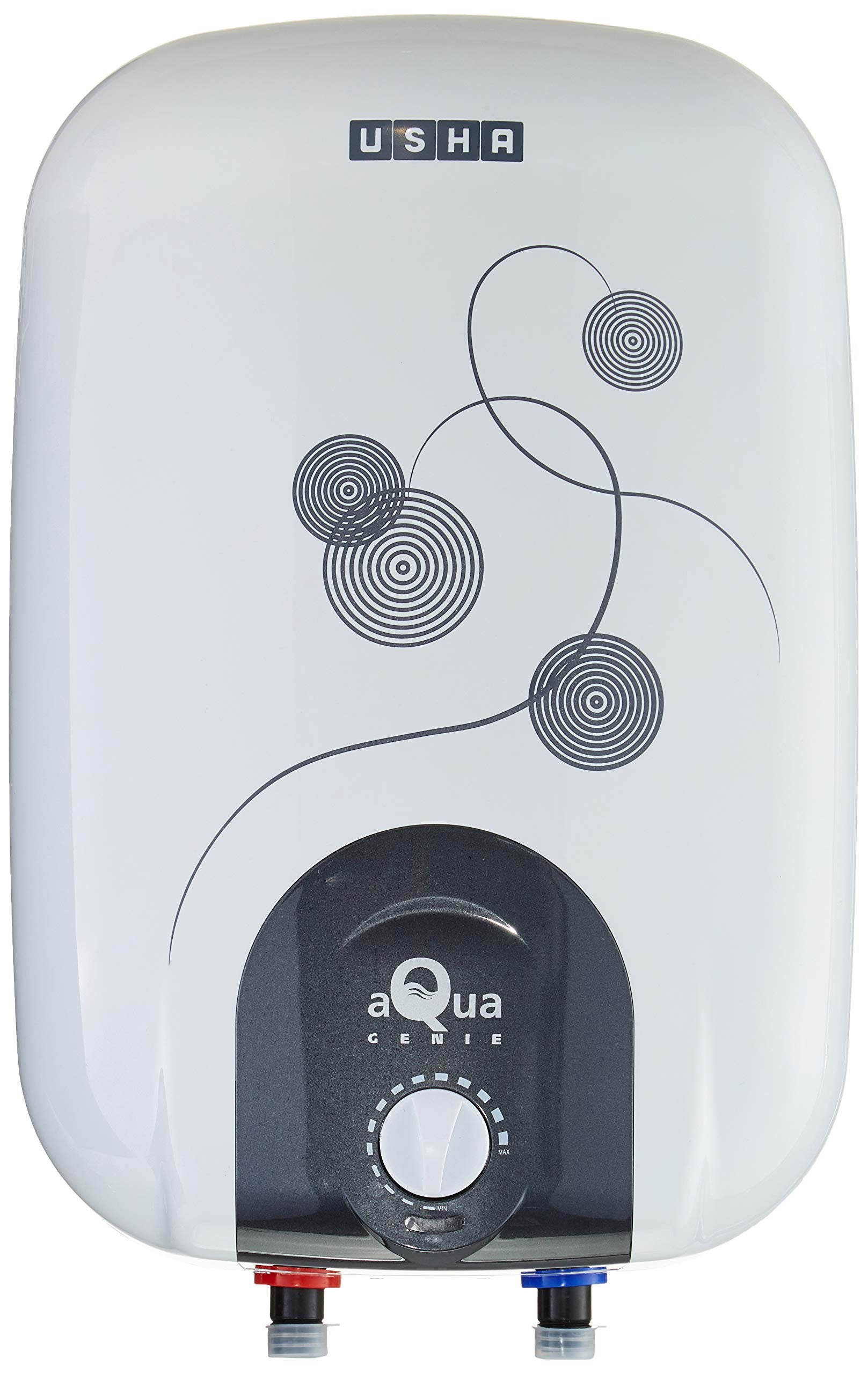Usha Aquagenie 6 LTR 2500-Watt 5 Star Storage Water Heater (Ivory Wine),with Free Installation and Connection Pipes