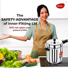 Pigeon by Stovekraft Inox Stainless Steel Pressure Cooker (Large)