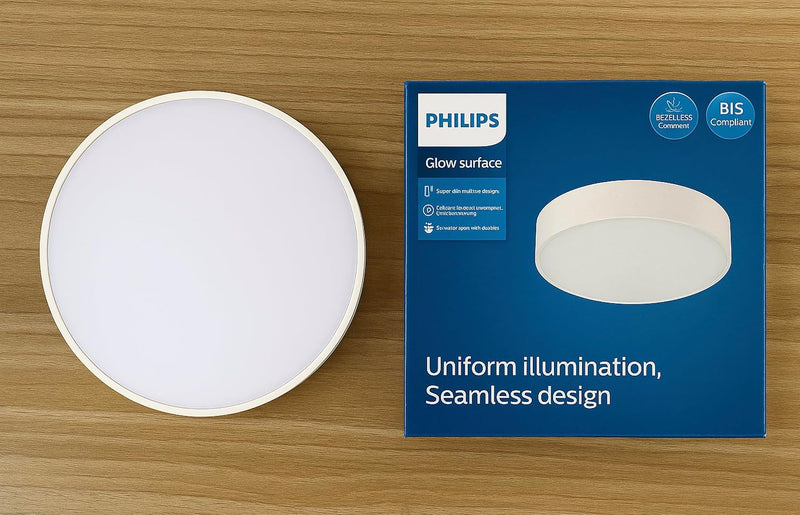 Philips LED Glow Surface Downlight Metal Body, Trim Less Sleek and Energy-efficient Surface Mount Light (B0FLQ6YQ7Y)