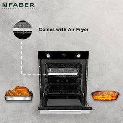 Faber 83L 6F Air Fryer Built-in Oven|360° Grill with In-Chamber Light|Auto Program with Digital Timer|Touch/Knob Control