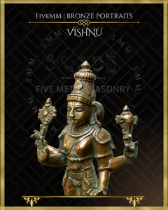 Vishnu Panchaloha Bronze Icon - 10.5"