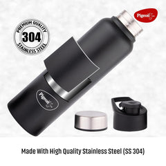 Pigeon Plastic, Stainless Steel Inox Hydra Duo, Dual Cap, Flipper And Fridge In One Bottle, Easy To Use, Multipurpose Al