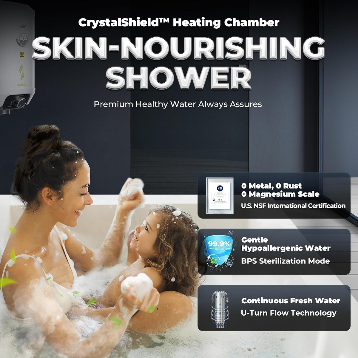 Haier Regenta Pro+ Water Geyser 15 ltr 5 Star 1-3 KW Convertible Electric Geyser Free Installation & Connection Pipe (ES15V-Regenta Pro+)-6