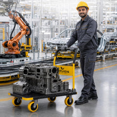 Corvids 200 Kg Heavy-Duty Folding Metal Hand Platform Trolley/Truck | 2-Year Warranty | Portable & Compact Industrial Dolly Cart with 360 Rotating Wheels for Home, Office & Warehouse Use
