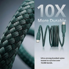 Philips DLC7130CT 100W Magnetic Type-C to Type-C Fast Charging Cable (1m, Crystal Teal)