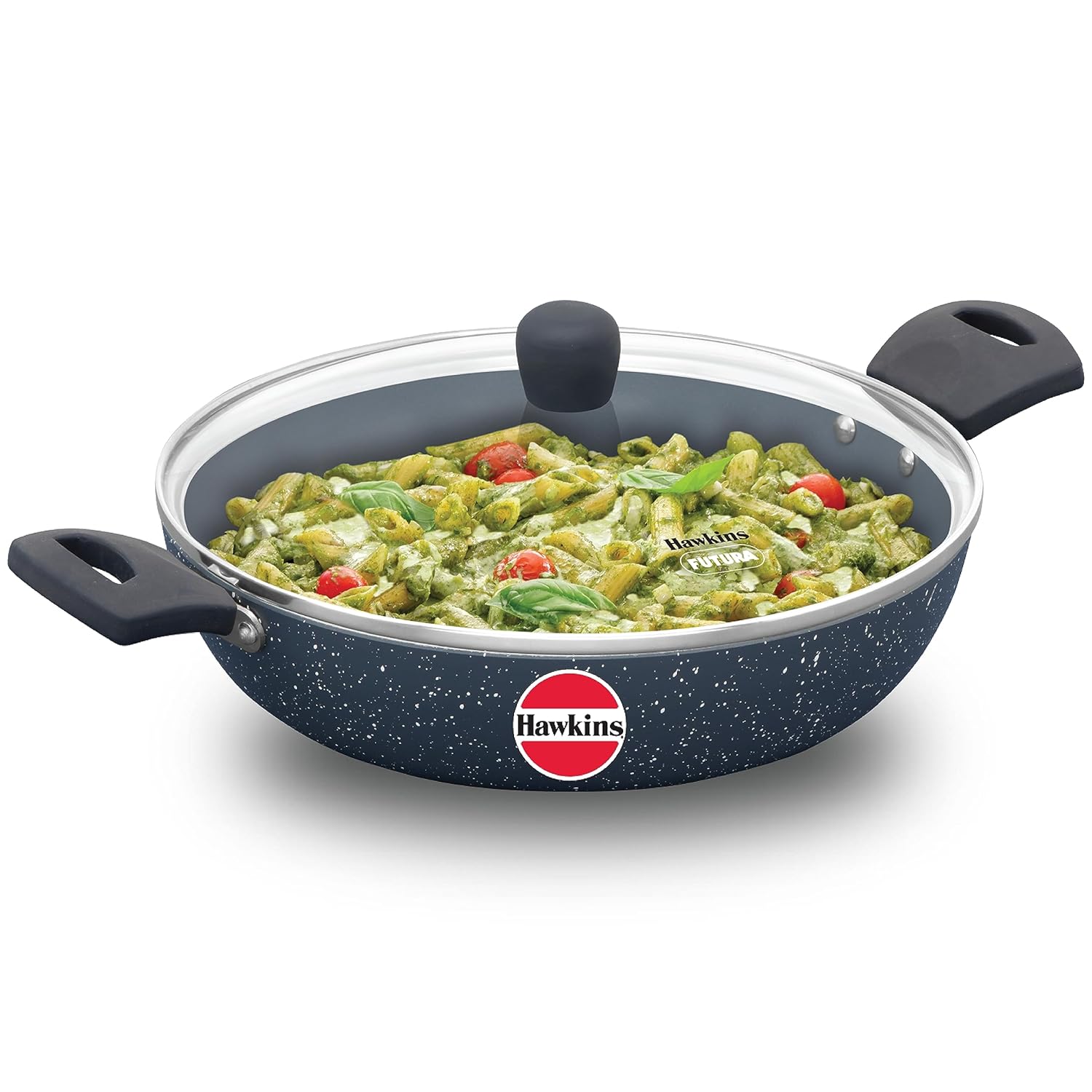 Hawkins Nonstick Induction Pasta Pan, 26 cm Diameter, Granite Fry Pan, Blue (ICP26G)