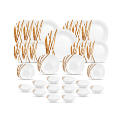 LaOpala PinkCity Emporium Dinner Set - 29 Pieces, Multicolour.,White