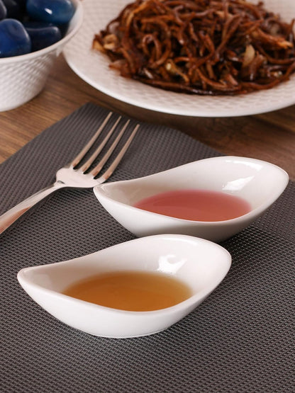 Clay Craft Basics Small,Cute and Smart Boat Dish (40ml) Set of 4 Perfect for Modern Kitchen