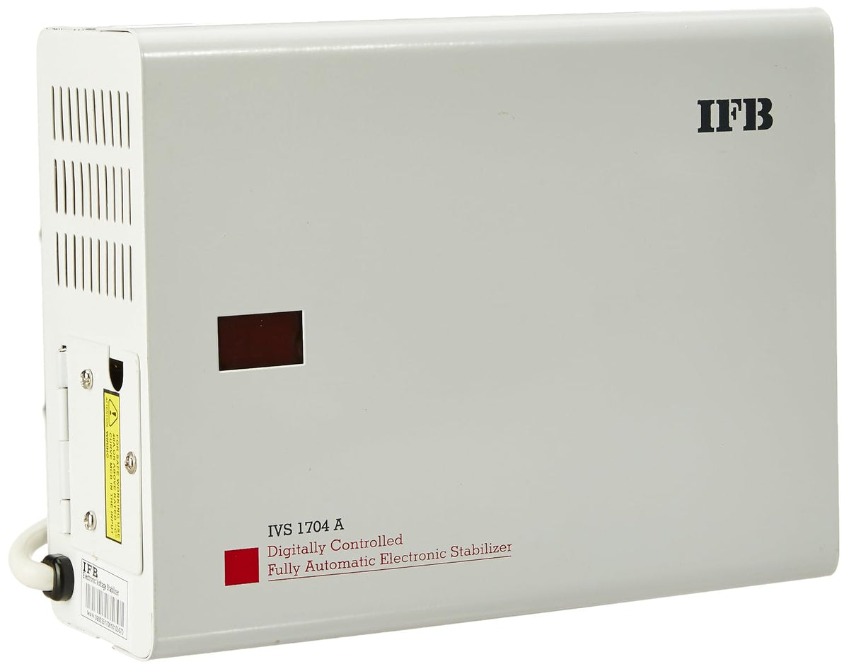 IFB IVS 1704A 150-305V Digital Voltage Stabilizer (White, Metallic Finish)