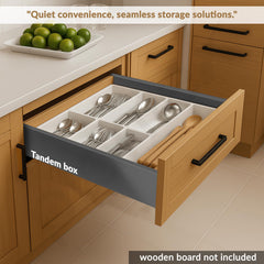 Plantex Tandem Box Drawer for Kitchen/Soft Close Tandem Box for Modular Kitchen/Tandem Basket/Load Capacity Upto 45 Kg - Grey (20 x 4 inch)-2