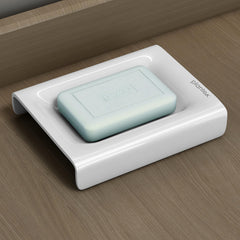 Plantex Acrylic Floor Soap Holder for Bathroom/Soap Case/Soap Dish/Bathroom Accessories - (White)-1