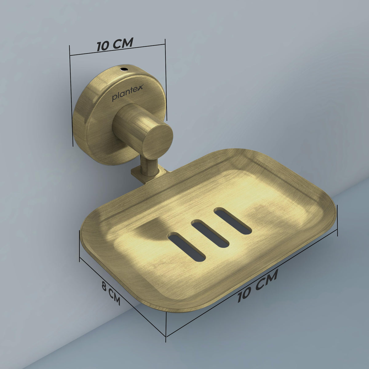 Plantex Galaxy 304 Grade Stainless Steel Single Soap Dish/Soap Stand/Soap Holder/Bathroom Accessories - (Brass Antique)-3