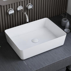 Plantex Melamine Tabletop Wash Basin/Washbasin for Bathroom/Restaurants/Office (White, 18 x 13 x 4.5 Inch)-1