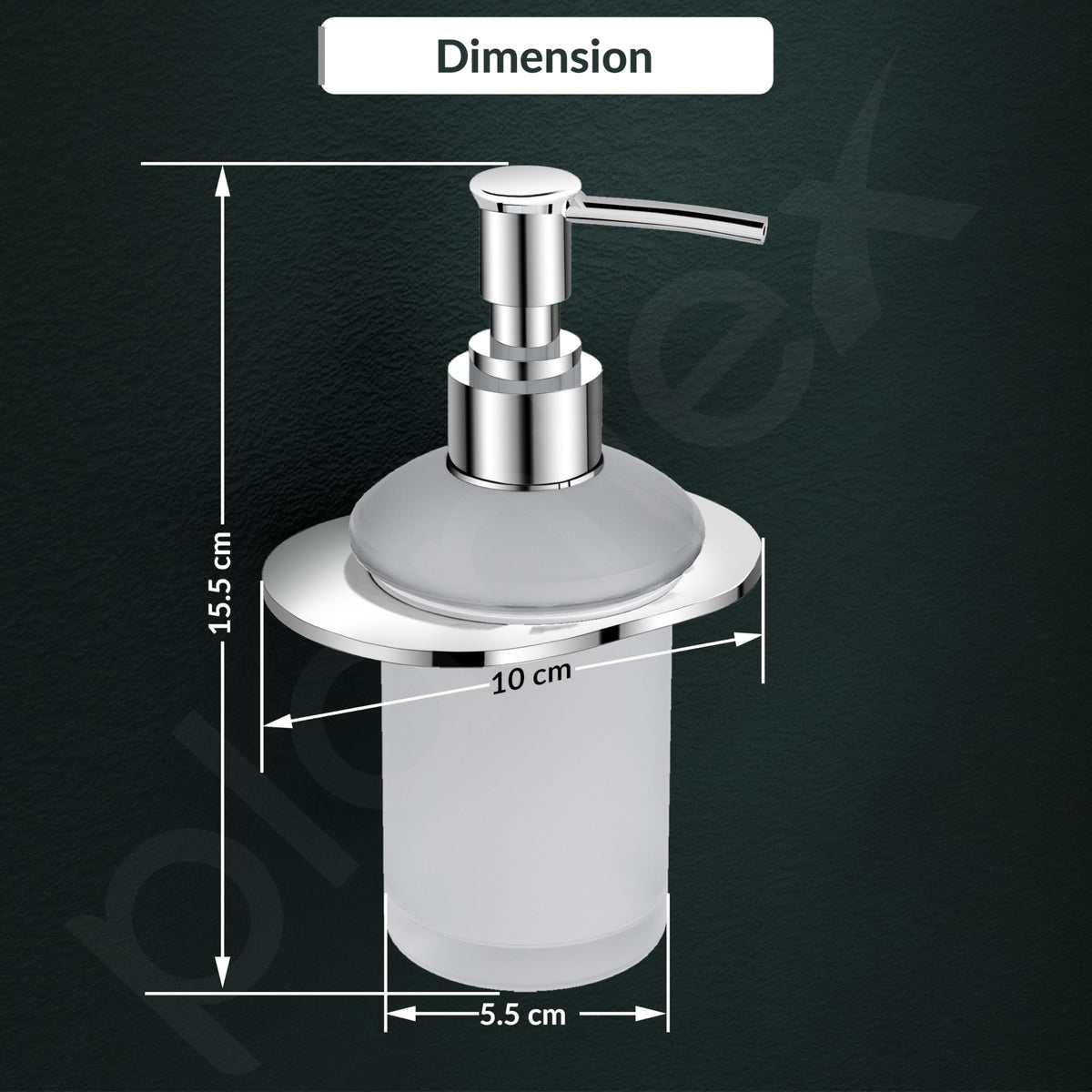 Plantex Pure Brass Liquid Soap Dispenser/Smero Hand Wash Dispenser for Kitchen/Shampoo Dispenser/Bathroom Accessories - Aqua (Chrome)-5
