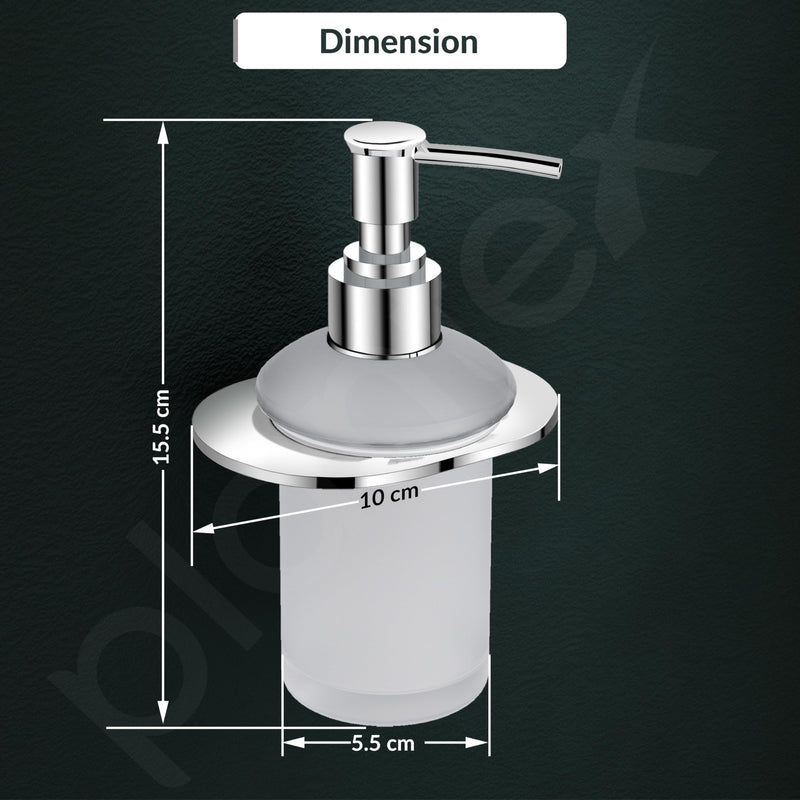 Plantex Pure Brass Liquid Soap Dispenser/Smero Hand Wash Dispenser for Kitchen/Shampoo Dispenser/Bathroom Accessories - Aqua (Chrome)-5