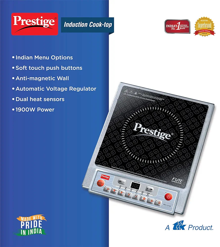 Prestige PIC 1.0 V2 1900-Watt Induction Cooktop 